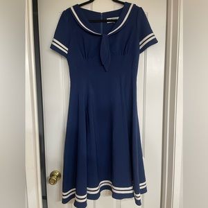 Hell Bunny Vixen Nautical Sailor Women’s Dress M